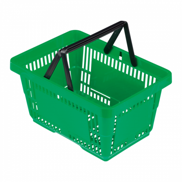Green 22L Shopping Basket